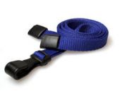 Ultraclip keycord 10mm royal blue m. breekbeveiliging en plastic haak, pk a 100 st